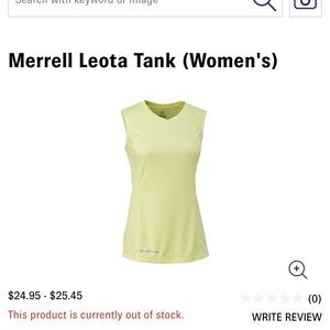 NWT Merrell Leota Tank
